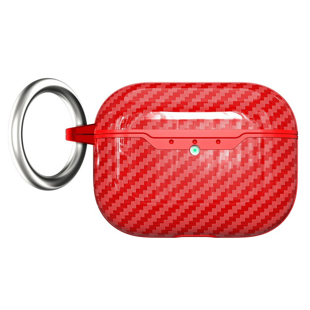 Apple AirPods Pro (3. gen.) Carbon Plast Deksel - Rød