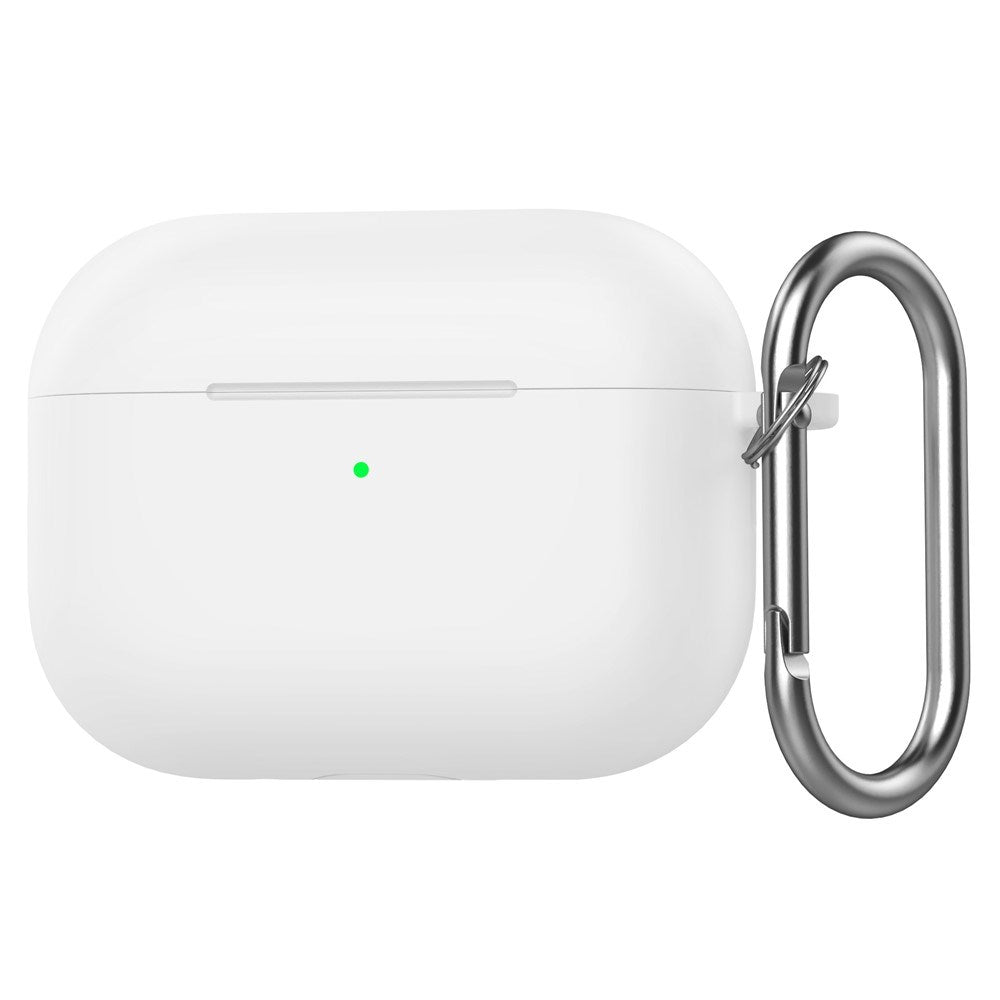 Apple AirPods Pro (3. gen.) Silikon Deksel - Karabinkrok - Hvit