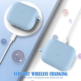 Apple AirPods Pro (3. gen.) Silikon Deksel m. Karabinkrok & Rengjøringspenn - Mint Green