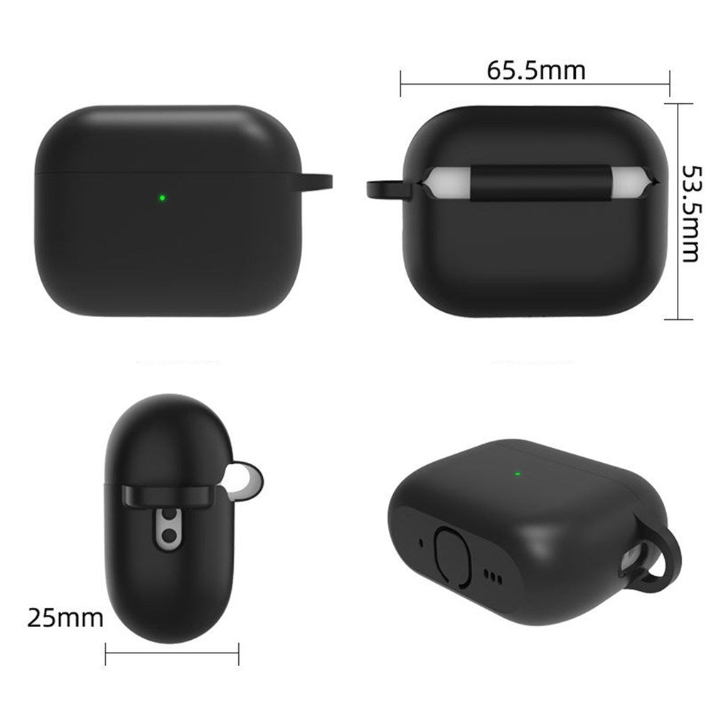 Apple AirPods Pro (3. gen.) Silikon Deksel m. Karabinkrok & Rengjøringspenn - Violet