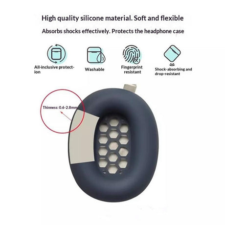 Silikon Deksel til Sony WH-1000XM6 Hodetelefoner – Grå