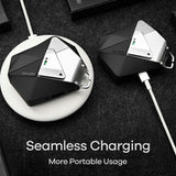 Apple AirPods Pro (3. Gen.) AULUMU Geometrisk Plast Deksel m. Stropp - Svart