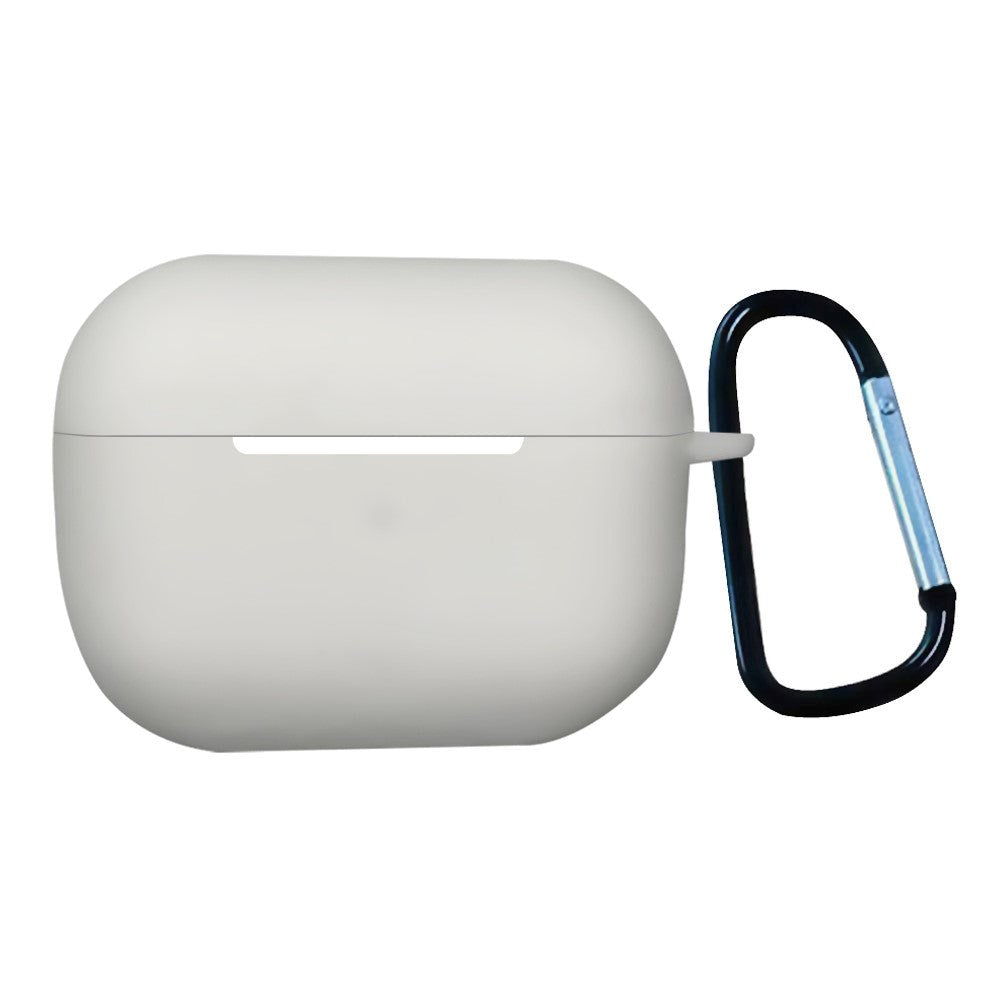 Apple Airpods Pro 2nd Gen (2022) Silikondeksel med Karabinkrok - Hvit