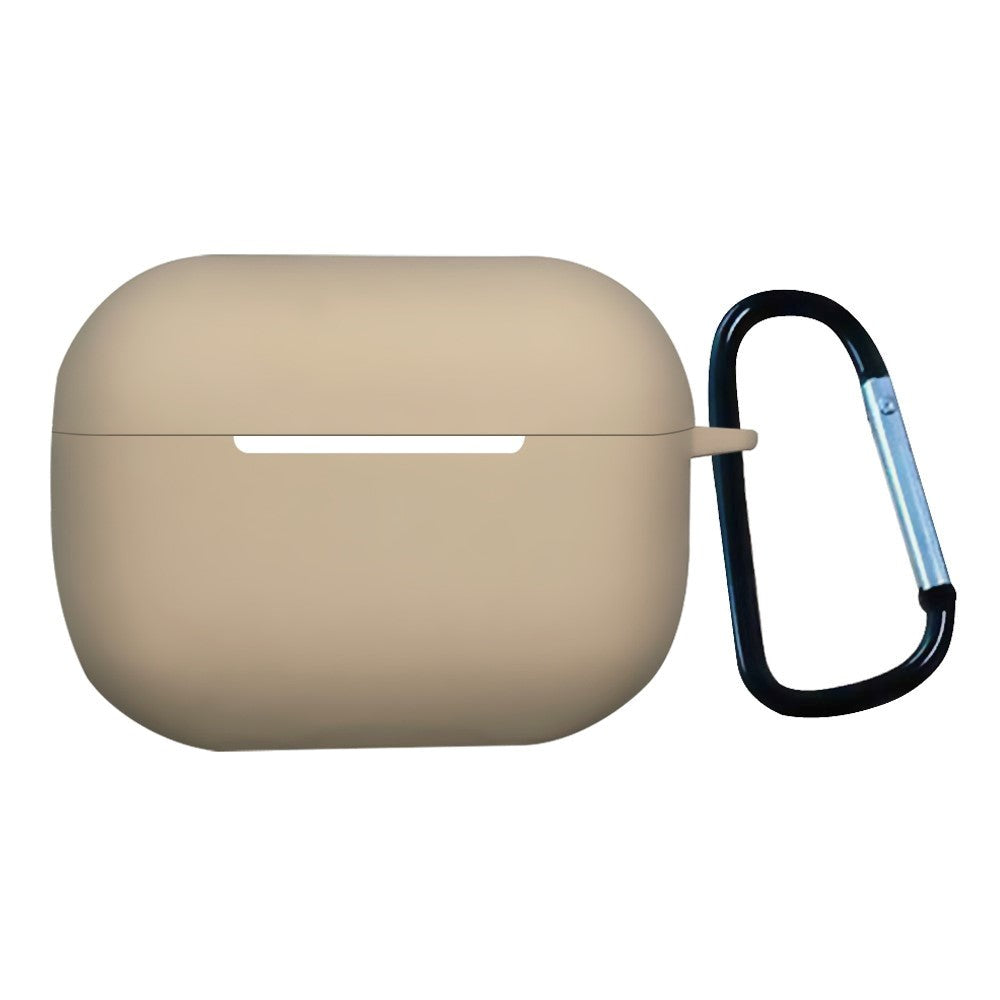 Apple Airpods Pro 2nd Gen (2022) Silikondeksel med Karabinkrok - Beige