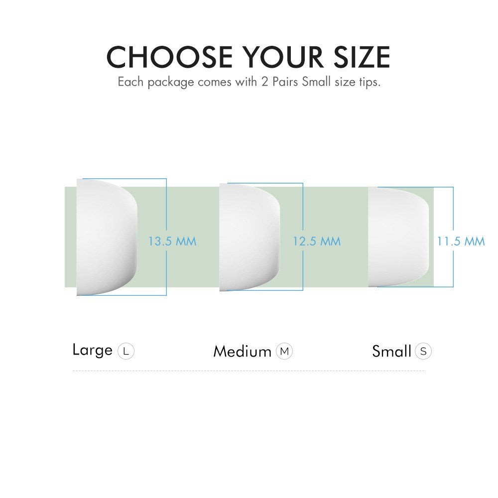 AirPods Pro (1. & 2. Gen.) AHASTYLE silikonørepropper – S / M / L – Svart