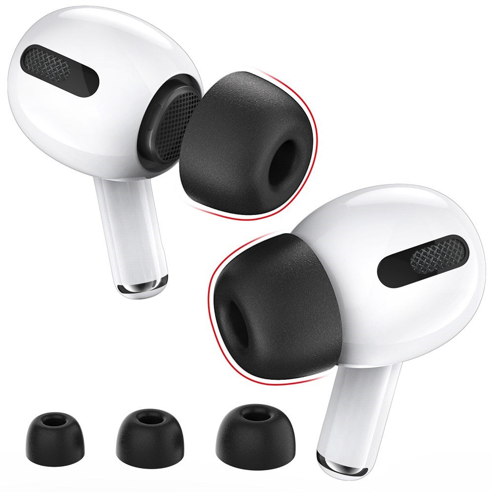 AirPods Pro (1. & 2. Gen.) AHASTYLE Memory Foam Ørepropper – S / M / L – Svart