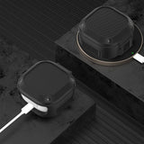 Samsung Galaxy Buds2 / Buds2 Pro / Buds Pro / Buds Live Hybrid Plast Deksel m. Karabinkrok - Grønn