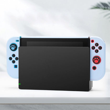 Nintendo Switch / OLED Kontroller og Konsoll Silikon Deksel Sett - Rosa