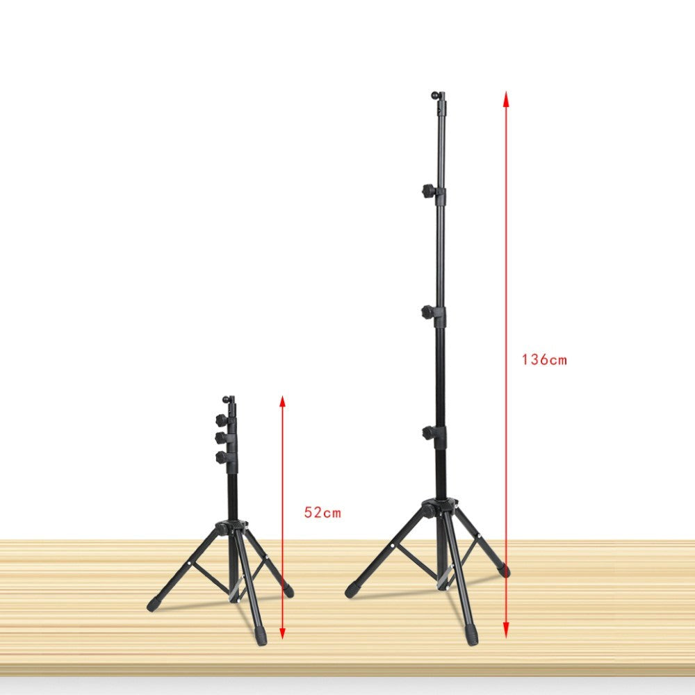 Tripod Nettbrett Stativ I Metall med 360° Rotasjon & Veske - Svart