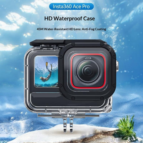 TELESIN Insta360 Ace Pro 2 Vanntett Deksel med Fuktighetsfilter - Gjennomsiktig