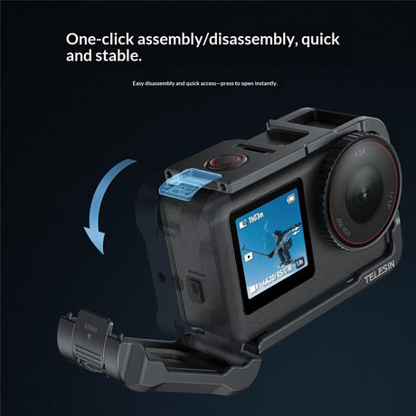 TELESIN Metal Cage til DJI Osmo Action 6 - Grå