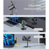 Aukey MagFusion 3-i-1 Pro Qi2 Trådløs Lader - MagSafe Kompatibel - Grå