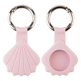 Apple AirTag Silikon Deksel med 3D-Design & Nøkkelring – Rosa Skjell