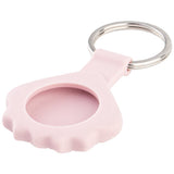 Apple AirTag Silikon Deksel med 3D-Design & Nøkkelring – Rosa Skjell