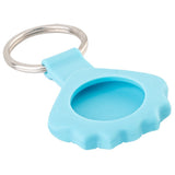 Apple AirTag Silikon Deksel med 3D-Design & Nøkkelring – Blått Skjell