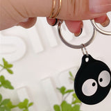 Apple AirTag Silikon Deksel - Nøkkelring med Morsomt Design - Mørkegrønn Avokado