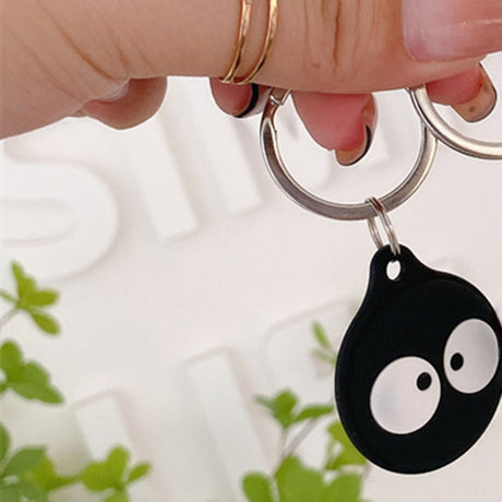 Apple AirTag Silikon Deksel - Nøkkelring med Morsomt Design - Mørkegrønn Avokado