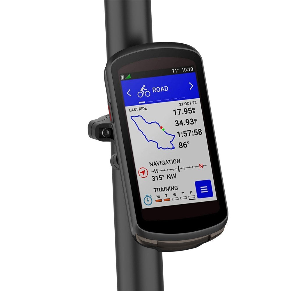 Garmin Edge MTB / 1050 / 840 / 540 Sykkelfeste med Skjult AirTag-Holder - Svart