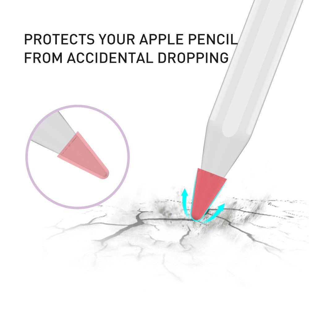 Apple Pencil 1 & 2nd Gen Pen Tip Cover 8 stk. i Lilla / Grønn / Rød / Oransje