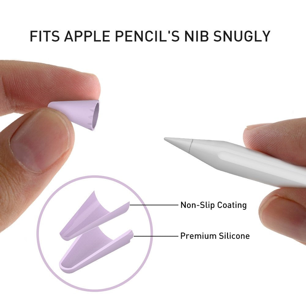 Apple Pencil 1 & 2nd Gen Pen Tip Cover 8 stk. i Lilla / Grønn / Rød / Oransje