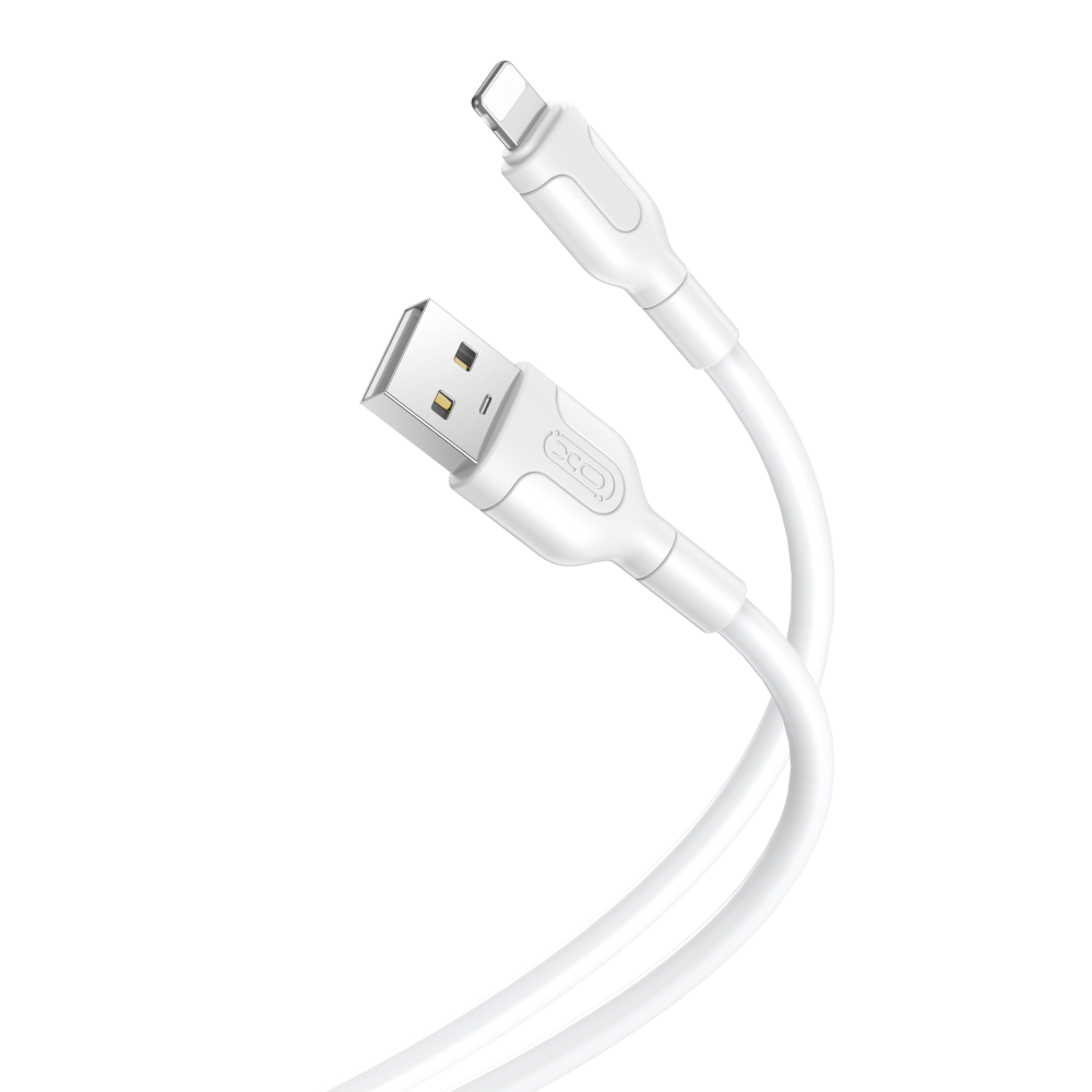 XO 10W USB-A til Lightning-kabel 1m - Hvit