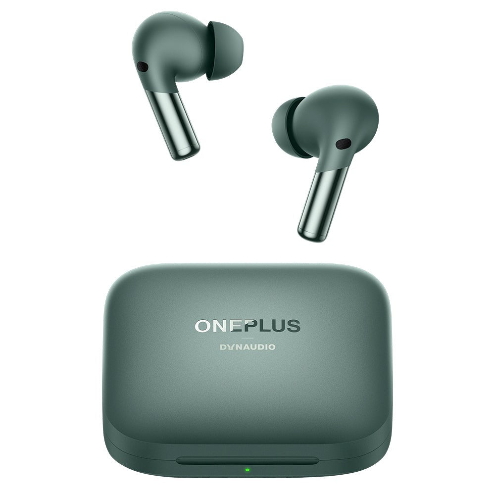 Original OnePlus Buds Pro 2 - True Wireless In-Ear-Hodetelefoner med Trådløst Ladeveske - Grønn