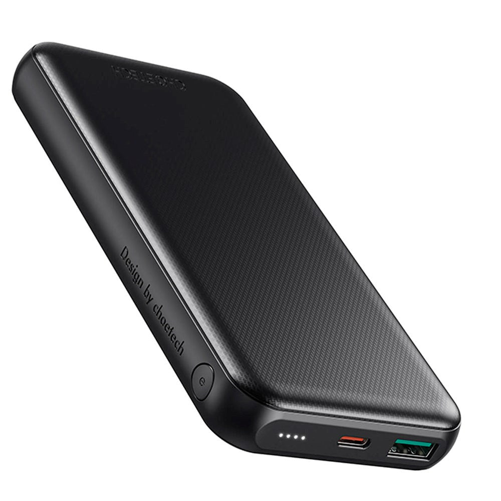 Choetch Powerbank 20W m. USB-A / USB-C (PD) 10.000 mAh - Svart