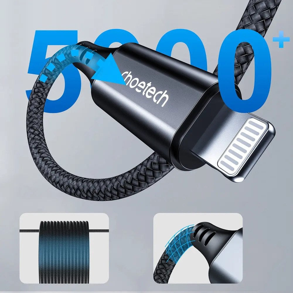 Choetech AUX007 Lightning til 3.5mm Minijack Kabel - 1m - Svart