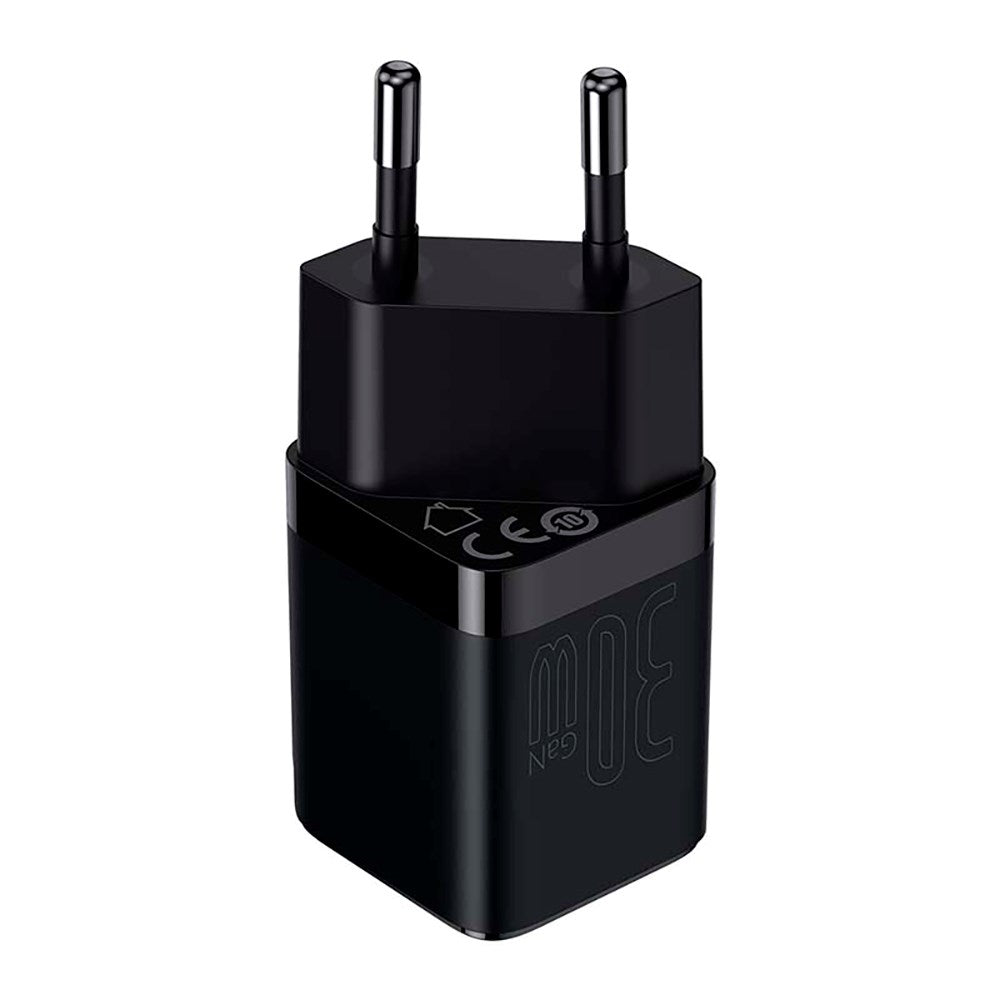 Baseus GAN3 30W Hurtiglader Vegglader med USB-C - Svart