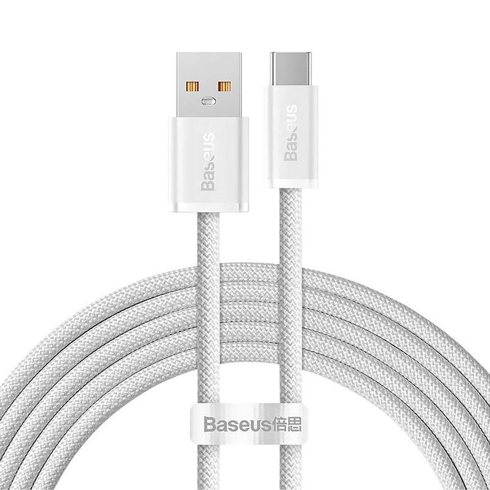 Baseus Dynamic Series 100W USB-A til USB-C Kabel - 2m - Hvit