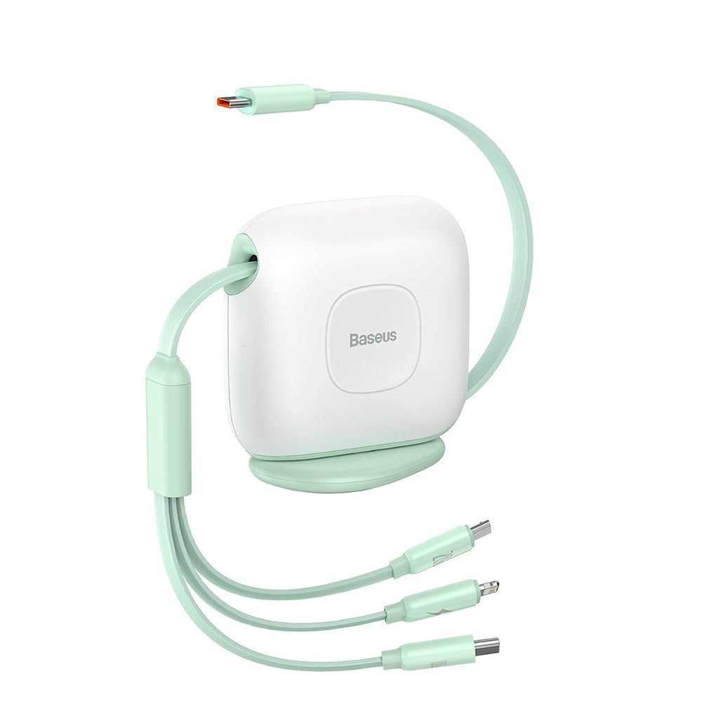 3-i-1 Multi Cable Baseus USB-C til USB-C, Micro USB og Lightning - Grønn