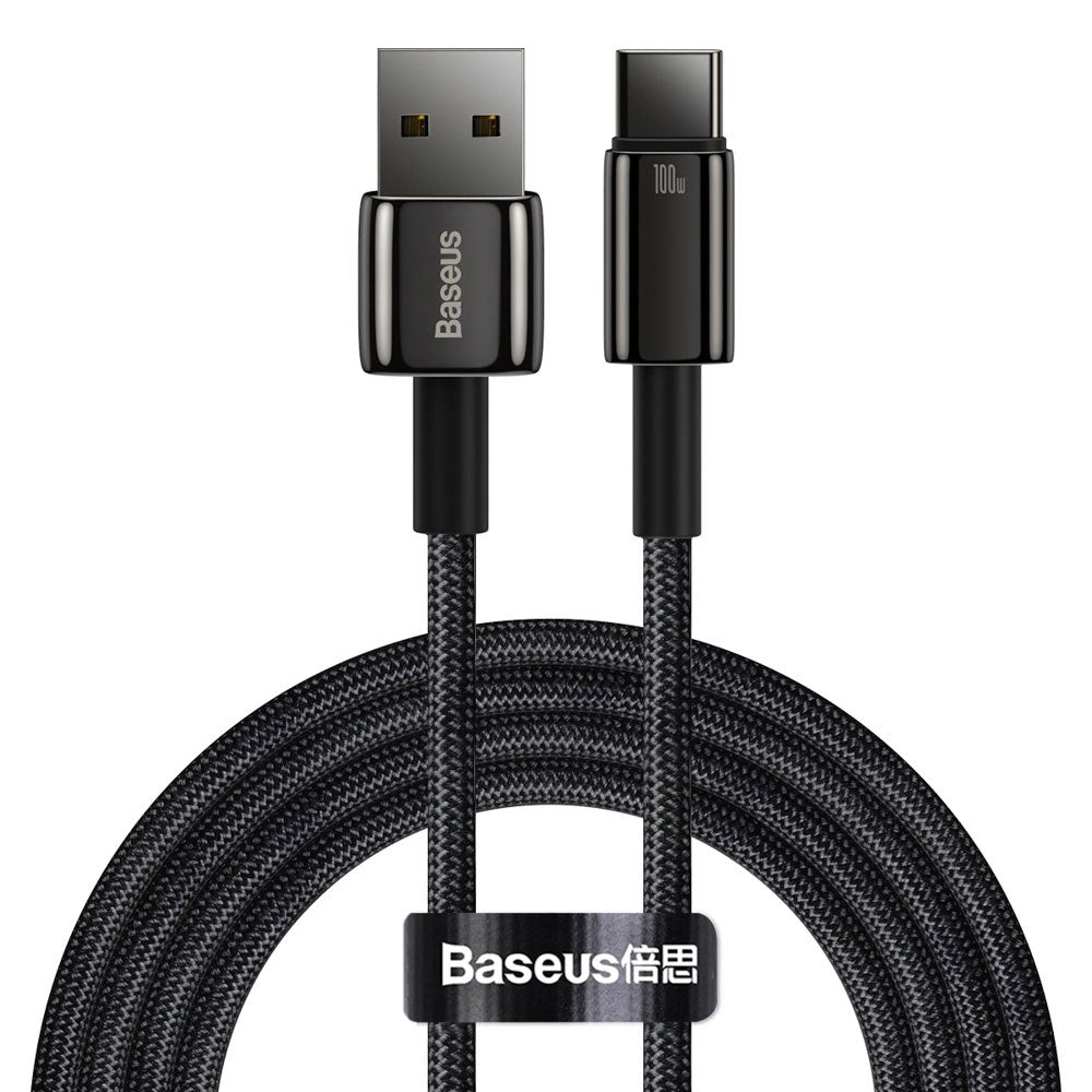 Baseus 100W USB-A til USB-C Kabel 480 Mb/s - 2 m - Svart