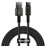 Baseus 100W USB-A til USB-C Kabel 480 Mb/s - 2 m - Svart