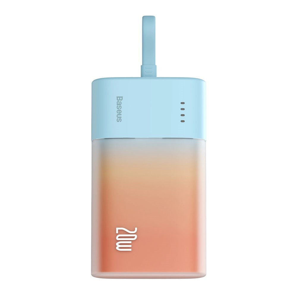Baseus Popsicle 5200mAh Powerbank 20W med Innebygd Lightning Kabel - Blå / Oransje