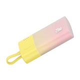 Baseus Popsicle 5200mAh Powerbank 20W med Innebygd Lightning Kabel - Rosa / Gul