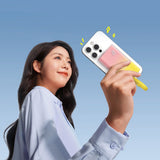 Baseus Popsicle 5200mAh Powerbank 20W med Innebygd Lightning Kabel - Rosa / Gul