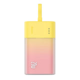 Baseus Popsicle 5200mAh Powerbank 20W med Innebygd Lightning Kabel - Rosa / Gul