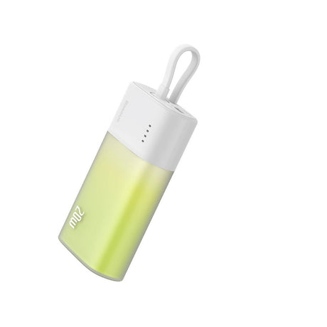 Baseus Popsicle 5200mAh Powerbank 20W med Innebygd Lightning Kabel - Hvit / Grønn