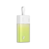 Baseus Popsicle 5200mAh Powerbank 20W med Innebygd Lightning Kabel - Hvit / Grønn