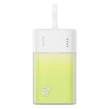Baseus Popsicle 5200mAh Powerbank 20W med Innebygd Lightning Kabel - Hvit / Grønn
