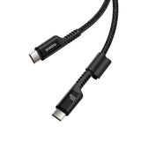 Baseus 100W USB-C til USB-C Fish-Eye-Kabel - 1m - Svart