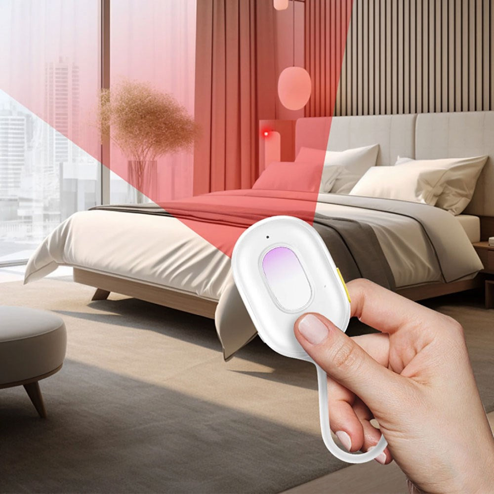 Baseus Heyo Series II Kameradetektor med Innebygd Alarm & Lommelykt - Hvit
