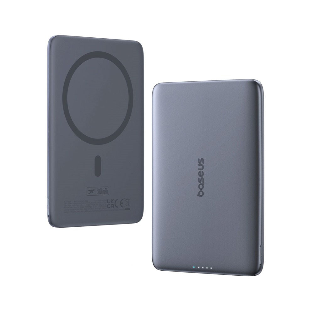 Baseus PicoGo 5000mAh Powerbank 20W inkl. USB-C Kabel - MagSafe Kompatibel - Grå