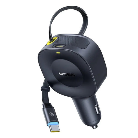 Baseus PrimeTrip VR2 30W Billader med Innebygd USB-C-Kabel & USB-C-Plugg - Svart