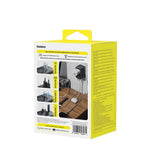Baseus EnerCore 70W 6-i-1 Reiseadapter m. Uttrekkbart USB-C Kabel - Svart