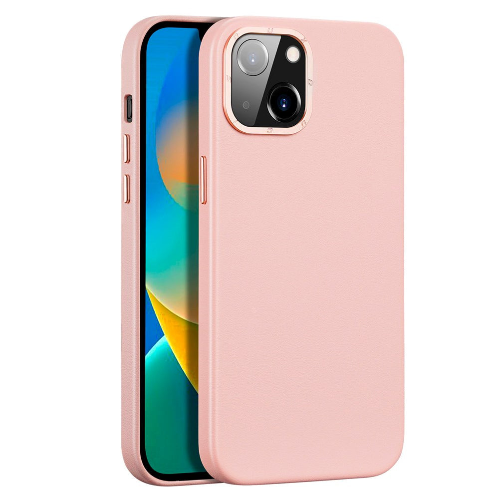 iPhone 14 Plus DUX DUCIS Grit Elegant Kunstskinn Bakdeksel - MagSafe-kompatibel - Rosa