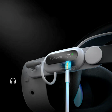 BOBOVR E3 Pro Batteristropp til Meta Quest 3 / 3S - Svart / Hvit