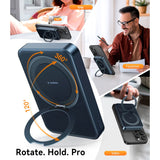 TORRAS Magnetisk 15W Powerbank 10 000 mAh med Kickstand - Svart