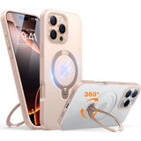 TORRAS iPhone 16 Pro Hybrid Plast Deksel m. Ståfunksjon - MagSafe Kompatibel - Gull