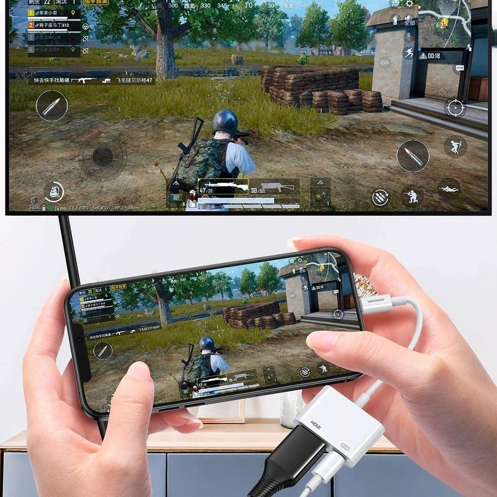 Joyroom HDMI-Adapter for Lightning med Lightning-Kontakt – Hvit